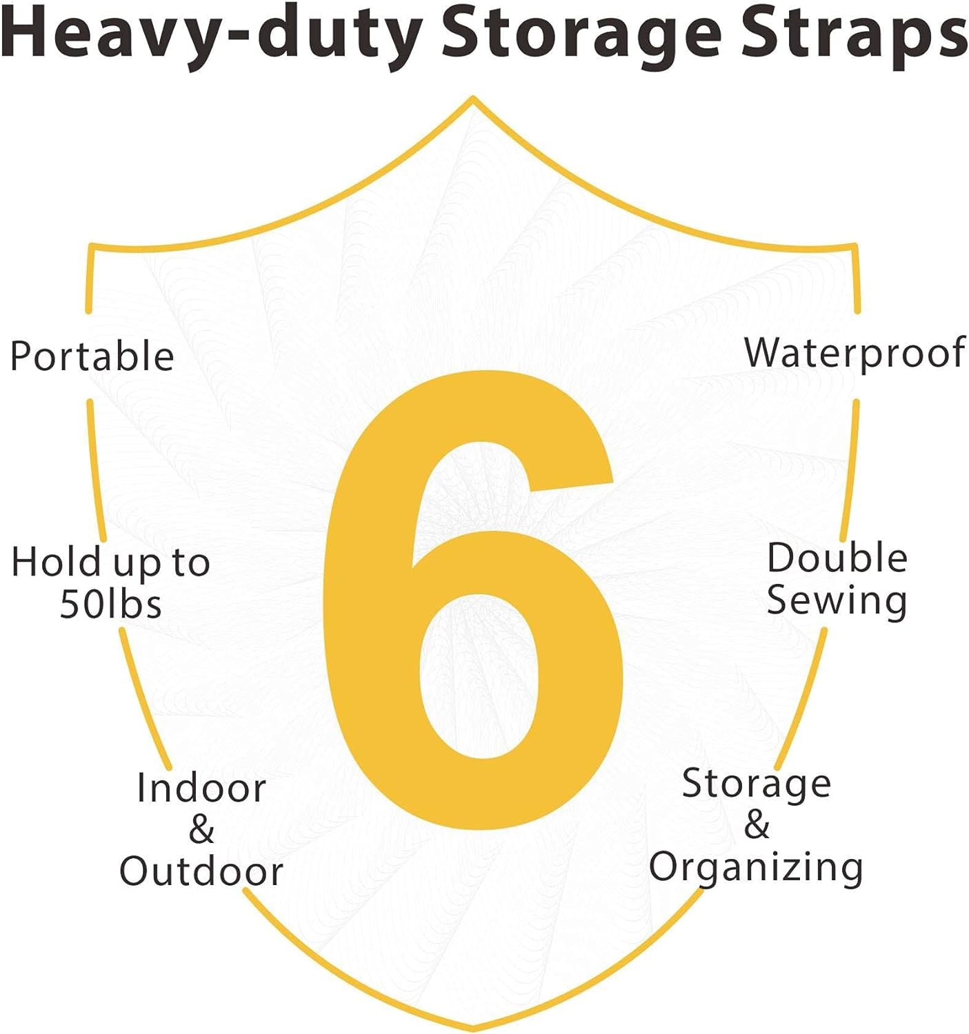 Heavy-Duty 28" Extension Cord Storage Straps (2 Pack) with Carrying Handle for Cords, Hoses, and Tools