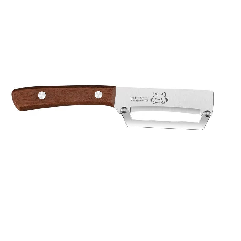 Elegant Wooden Handle Paring Knife - Versatile Kitchen Tool for Fruits and Sugarcane Scraping