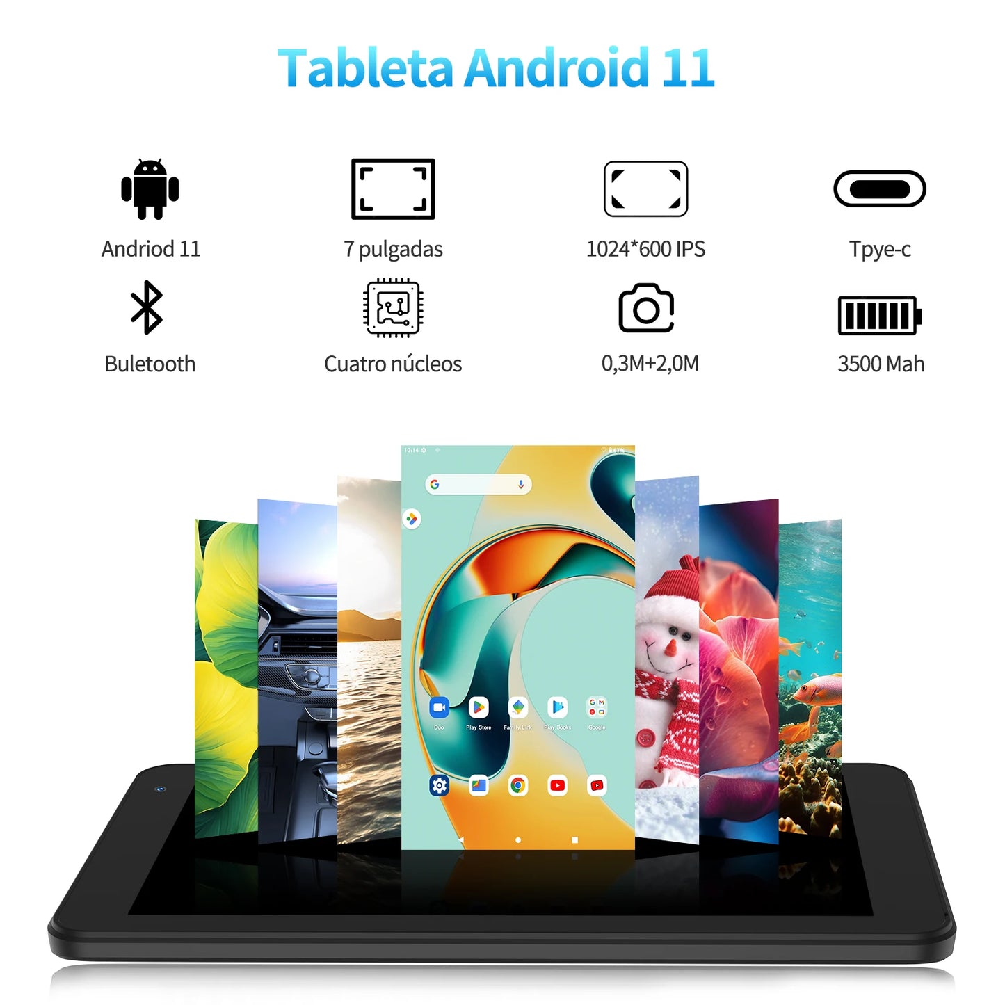 Pritom P7 Plus – 7 Inch Tablet PC - 32GB, Quad Core, HD IPS Display, Dual Camera & Protective Case Included!
