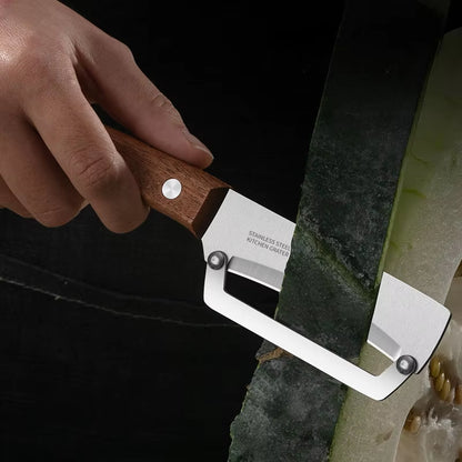 Elegant Wooden Handle Paring Knife - Versatile Kitchen Tool for Fruits and Sugarcane Scraping