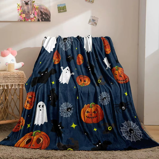 Cozy Halloween Throw Blanket - Soft Fleece for Adults & Kids, Perfect for Living Room or Bedroom!