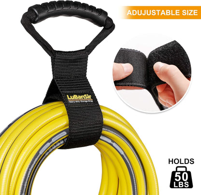 Heavy-Duty 28" Extension Cord Storage Straps (2 Pack) with Carrying Handle for Cords, Hoses, and Tools