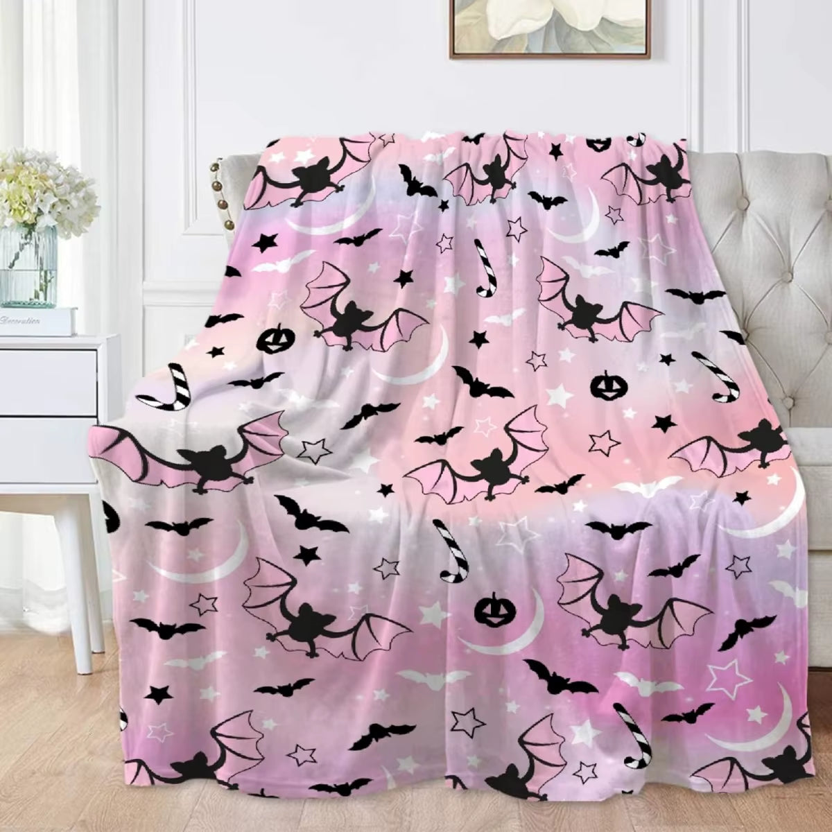 Cozy Halloween Throw Blanket - Soft Fleece for Adults & Kids, Perfect for Living Room or Bedroom!