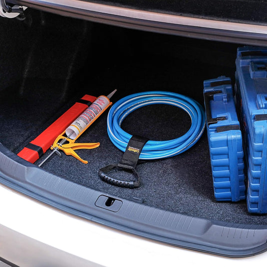 Heavy-Duty 28" Extension Cord Storage Straps (2 Pack) with Carrying Handle for Cords, Hoses, and Tools