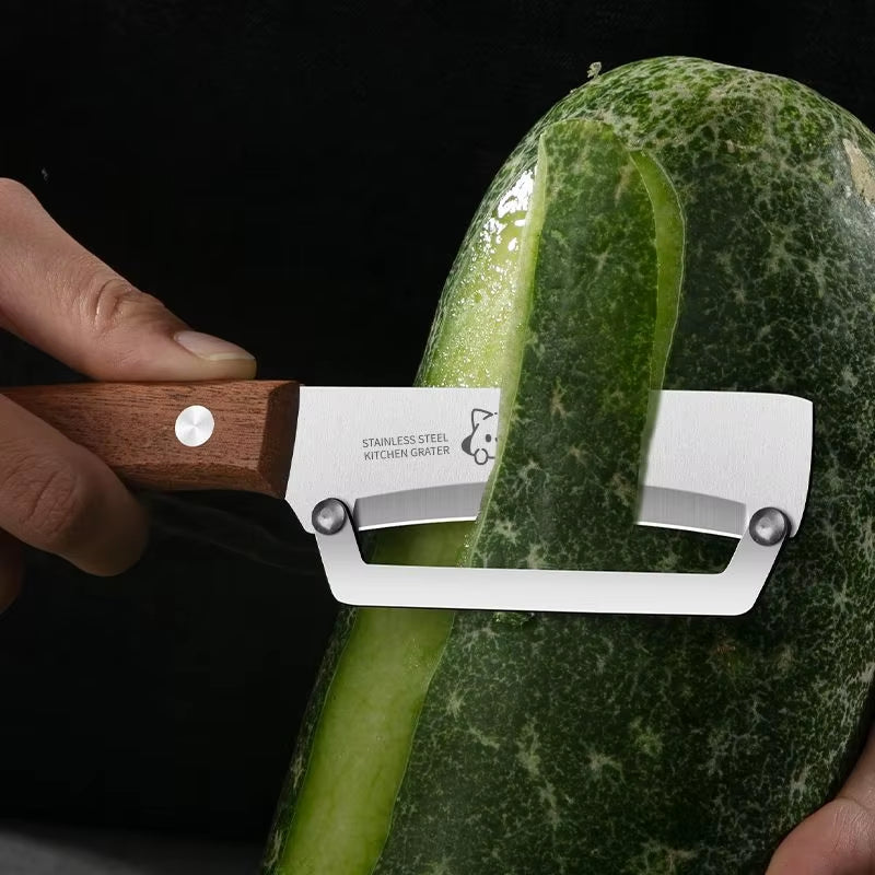 Elegant Wooden Handle Paring Knife - Versatile Kitchen Tool for Fruits and Sugarcane Scraping