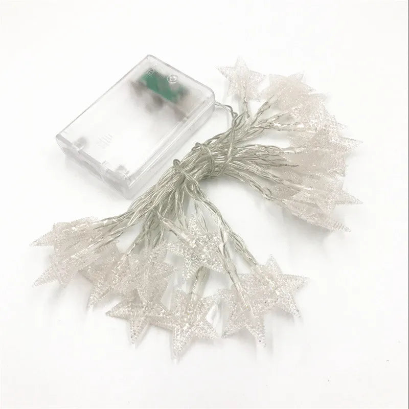 Enchanting LED Star Fairy String Lights - Battery-Powered Garland for Christmas, Weddings, and Home Decor (1M/3M/6M/10M)
