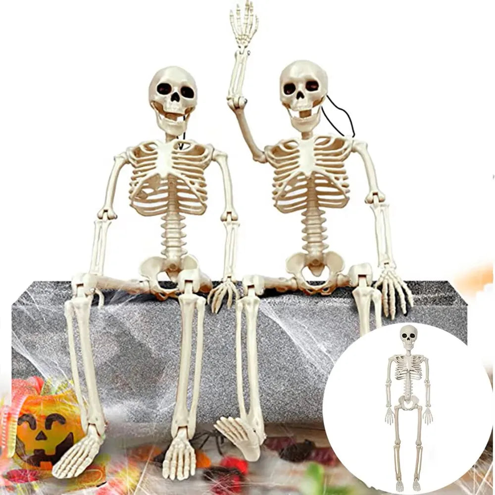 Posable Halloween Skeleton 40cm - Perfect for Haunted House Decor and Spooky Parties!
