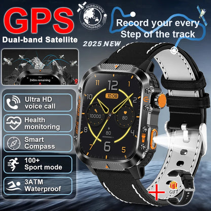 XIAOMI 2025 Military GPS Smart Watch - 2.01" Waterproof, Bluetooth Call, 540mAh Battery, Compass