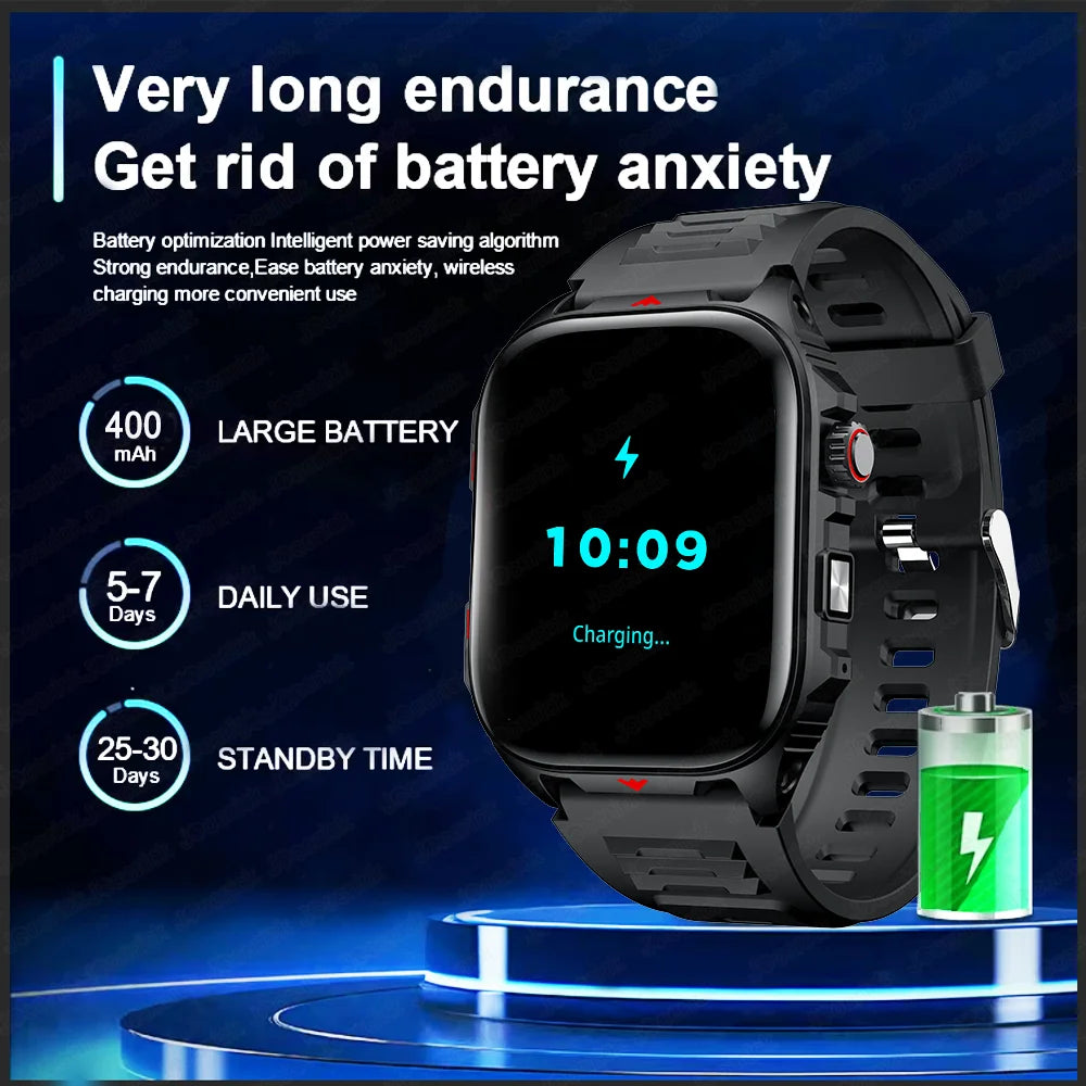 Outdoor Sport Smartwatch Men 2.0" Screen 