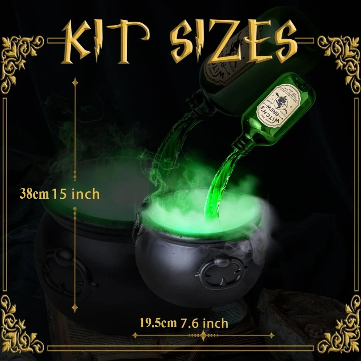 Enchanting Black Wizard Bowl with Magic Float Bottle & Diffuser – Perfect for Halloween Parties and Spooky Home Decor!