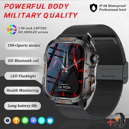 Xiaomi Military Grade Smart Watch for Men - 1.96" AMOLED, 5ATM Waterproof, Fitness Tracker with BT Call