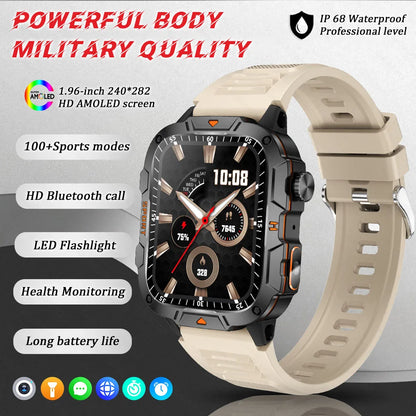Xiaomi Military Grade Smart Watch for Men - 1.96" AMOLED, 5ATM Waterproof, Fitness Tracker with BT Call