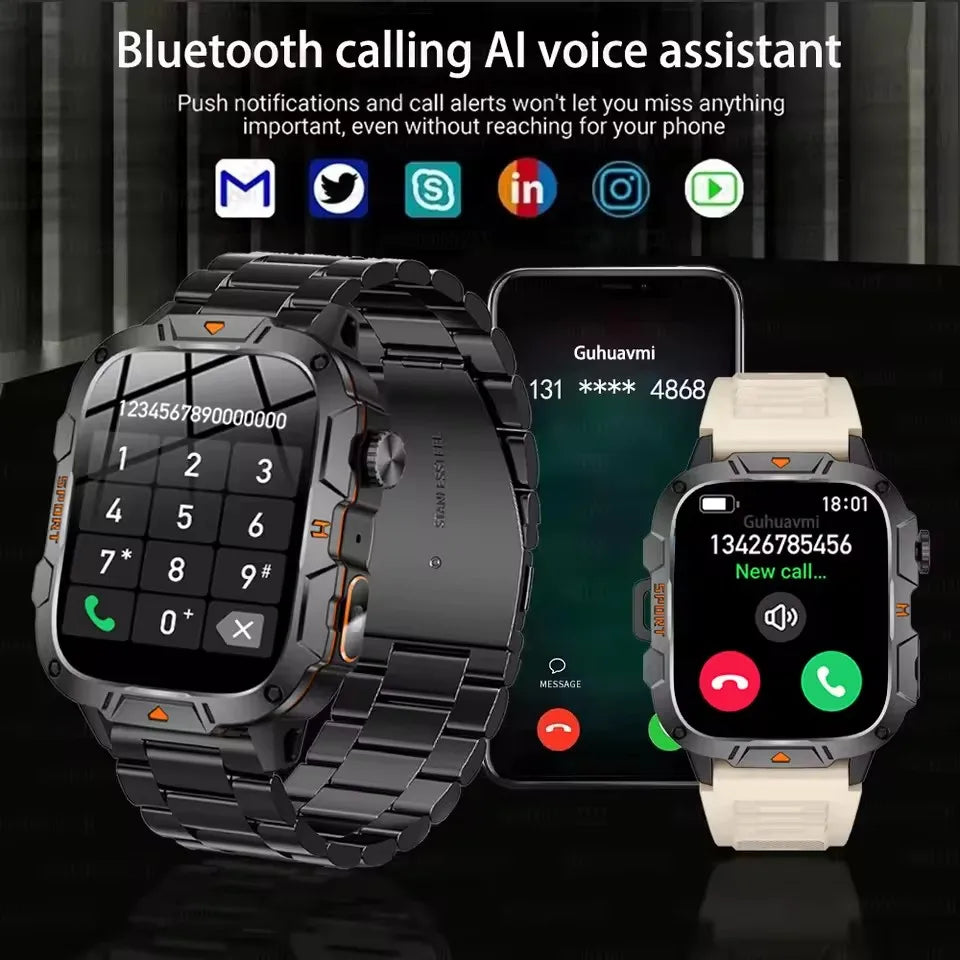 Xiaomi Military Grade Smart Watch for Men - 1.96" AMOLED, 5ATM Waterproof, Fitness Tracker with BT Call