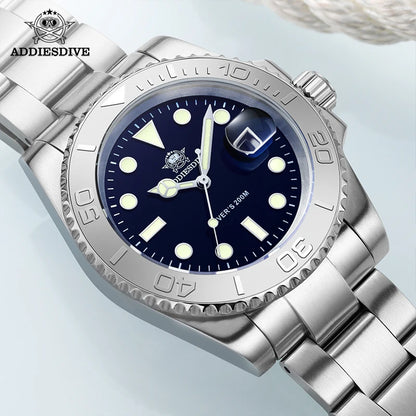 Addiesdive Yacht-Master Stainless Steel Diving Watch