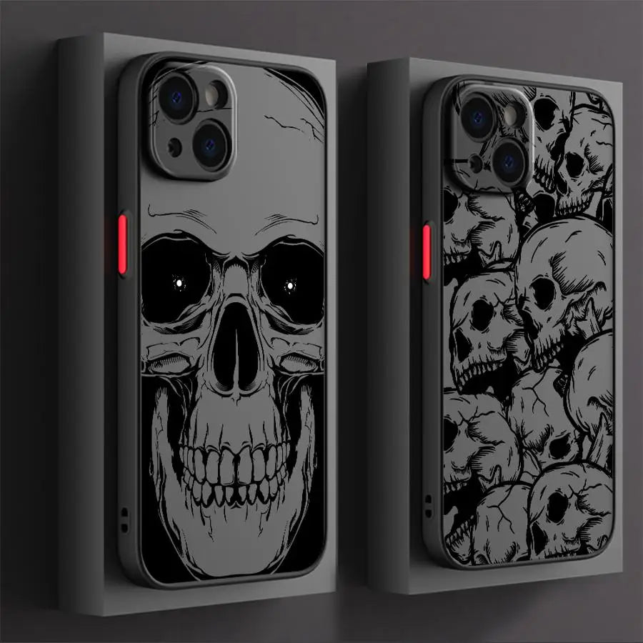 Four Spooky Skull Patterns Phone Case for iPhone 