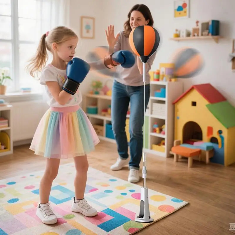 Punching Bag with Stand Punching Reflex Ball Set