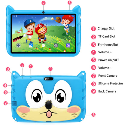 Kids Tablet 7-Inch – 4GB RAM, 64GB Storage, 5G WiFi, Dual Camera, 4000mAh Battery