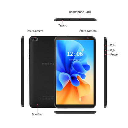 Pritom P7 Plus – 7 Inch Tablet PC - 32GB, Quad Core, HD IPS Display, Dual Camera & Protective Case Included!