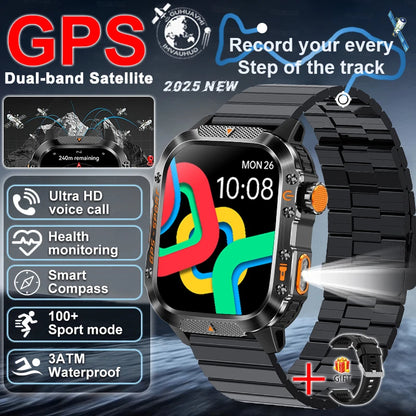 XIAOMI 2025 Military GPS Smart Watch - 2.01" Waterproof, Bluetooth Call, 540mAh Battery, Compass