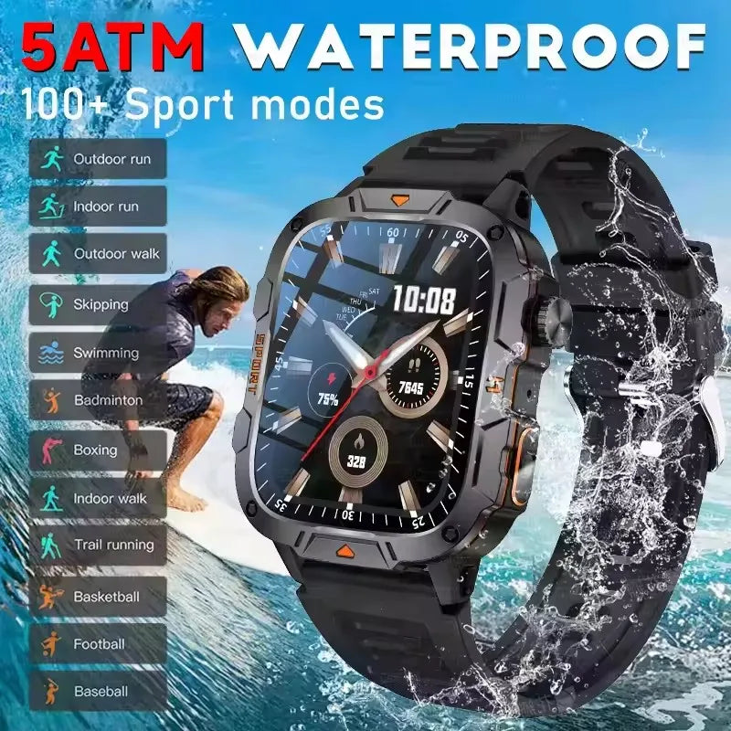 Xiaomi Military Grade Smart Watch for Men - 1.96" AMOLED, 5ATM Waterproof, Fitness Tracker with BT Call