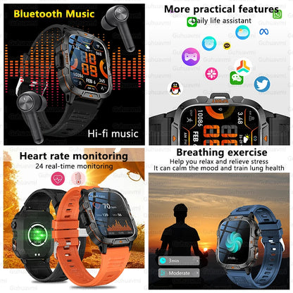 Xiaomi Military Grade Smart Watch for Men - 1.96" AMOLED, 5ATM Waterproof, Fitness Tracker with BT Call