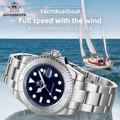 Addiesdive Yacht-Master Stainless Steel Diving Watch