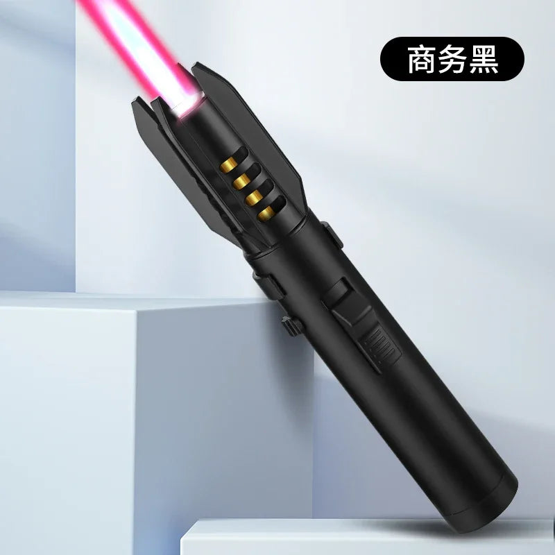 High-Performance 1800° Butane Torch Lighter - Windproof Metal Spray Gun for Outdoor Welding and Cooking