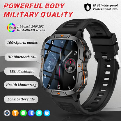 Xiaomi Military Grade Smart Watch for Men - 1.96" AMOLED, 5ATM Waterproof, Fitness Tracker with BT Call