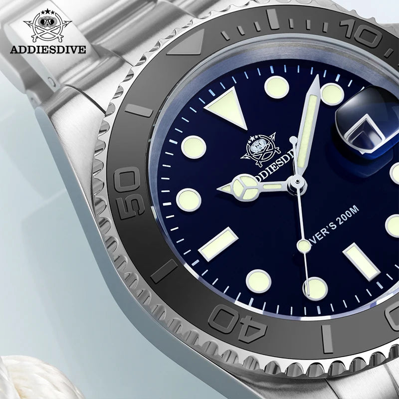 Addiesdive Yacht-Master Stainless Steel Diving Watch