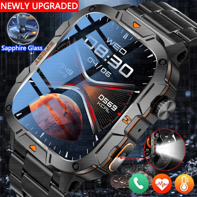 Xiaomi Military Grade Smart Watch for Men - 1.96" AMOLED, 5ATM Waterproof, Fitness Tracker with BT Call