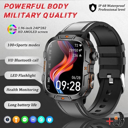 Xiaomi Military Grade Smart Watch for Men - 1.96" AMOLED, 5ATM Waterproof, Fitness Tracker with BT Call