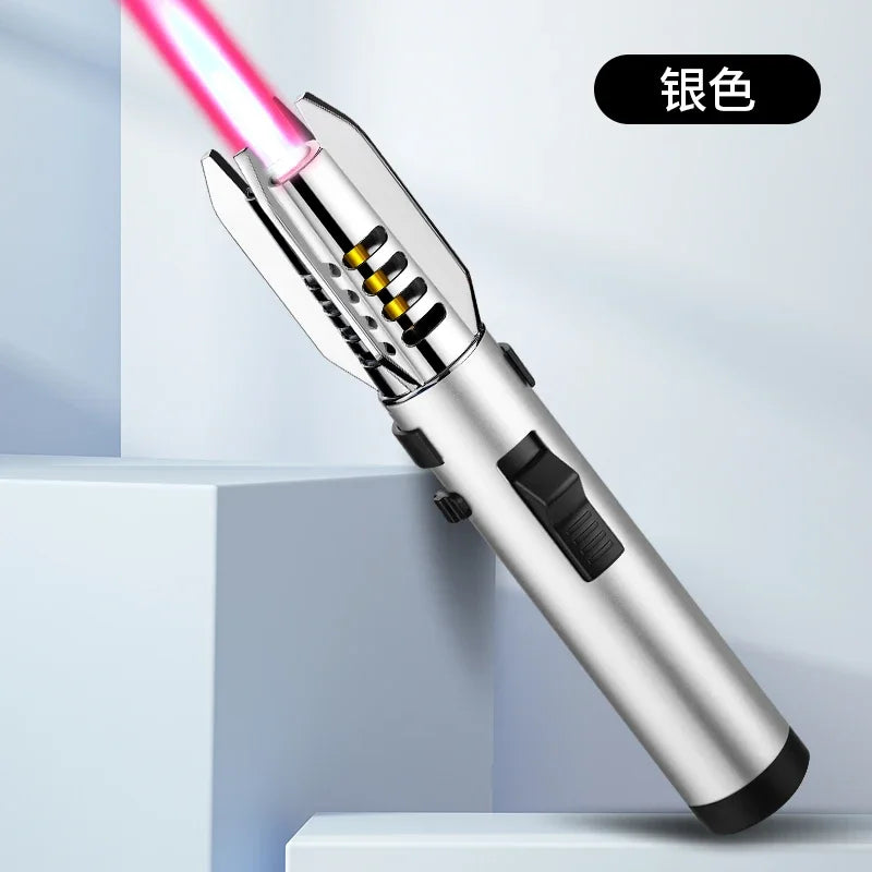 High-Performance 1800° Butane Torch Lighter - Windproof Metal Spray Gun for Outdoor Welding and Cooking