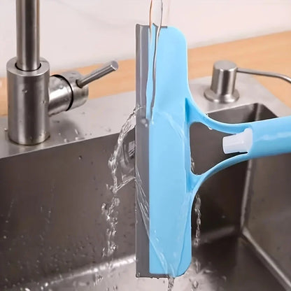 Household Multi-Function Glass Cleaning Mirror with Watering Can 3-In-1 Glass Scraper Window Scraper