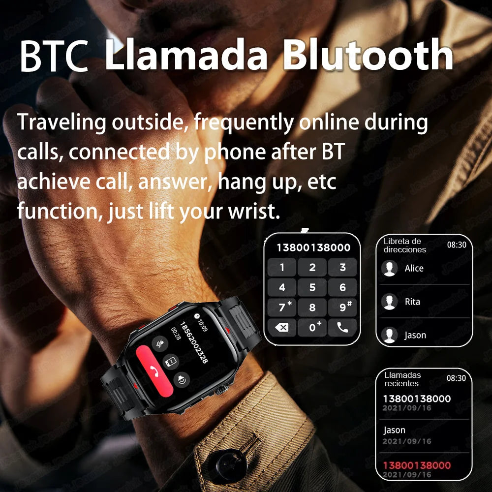Outdoor Sport Smartwatch Men 2.0" Screen 