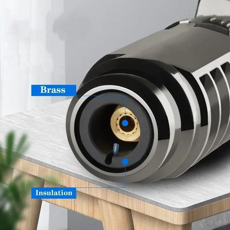 High-Performance 1800° Butane Torch Lighter - Windproof Metal Spray Gun for Outdoor Welding and Cooking