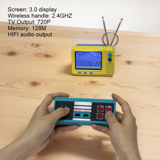 Experience Nostalgia with the Handheld Game Console: Mini TV Style 3.0-Inch Large Screen Featuring 339 Built-In Classic Games - Ideal Gift for Kids & Adults!