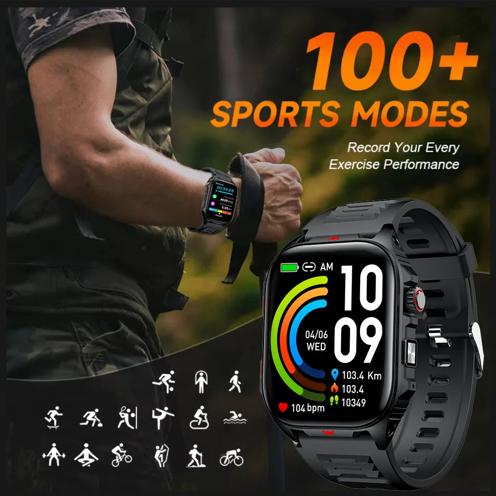 Outdoor Sport Smartwatch Men 2.0" Screen 