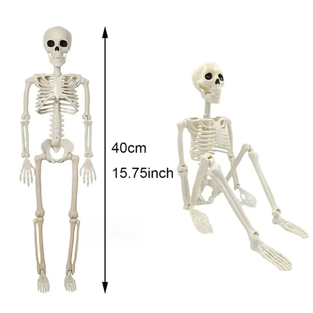Posable Halloween Skeleton 40cm - Perfect for Haunted House Decor and Spooky Parties!
