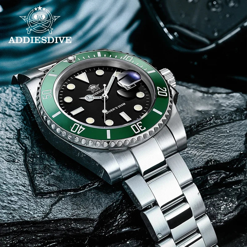 Addiesdive Stainless Steel Diving Watch 200M