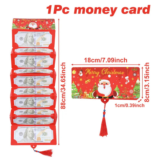 Festive Santa Claus Money Card - Perfect for Christmas Parties, Kids Favors & Holiday Gifts for 2025 & 2026!