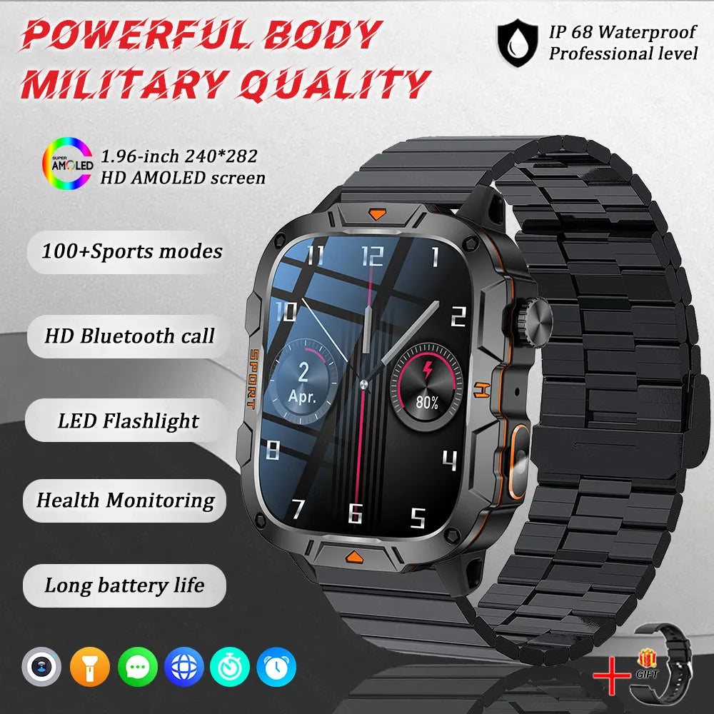 Xiaomi Military Grade Smart Watch for Men - 1.96" AMOLED, 5ATM Waterproof, Fitness Tracker with BT Call