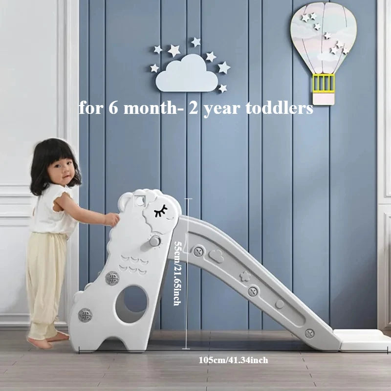 Ultimate Kids Folding Sheep Slide - Super Strong 2-Stairs Climber for Indoor/Outdoor Fun (6 Months - 2 Years)