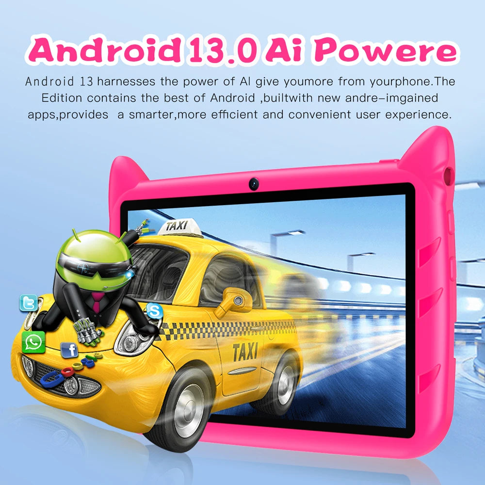Kids Tablet 7-Inch – 4GB RAM, 64GB Storage, 5G WiFi, Dual Camera, 4000mAh Battery