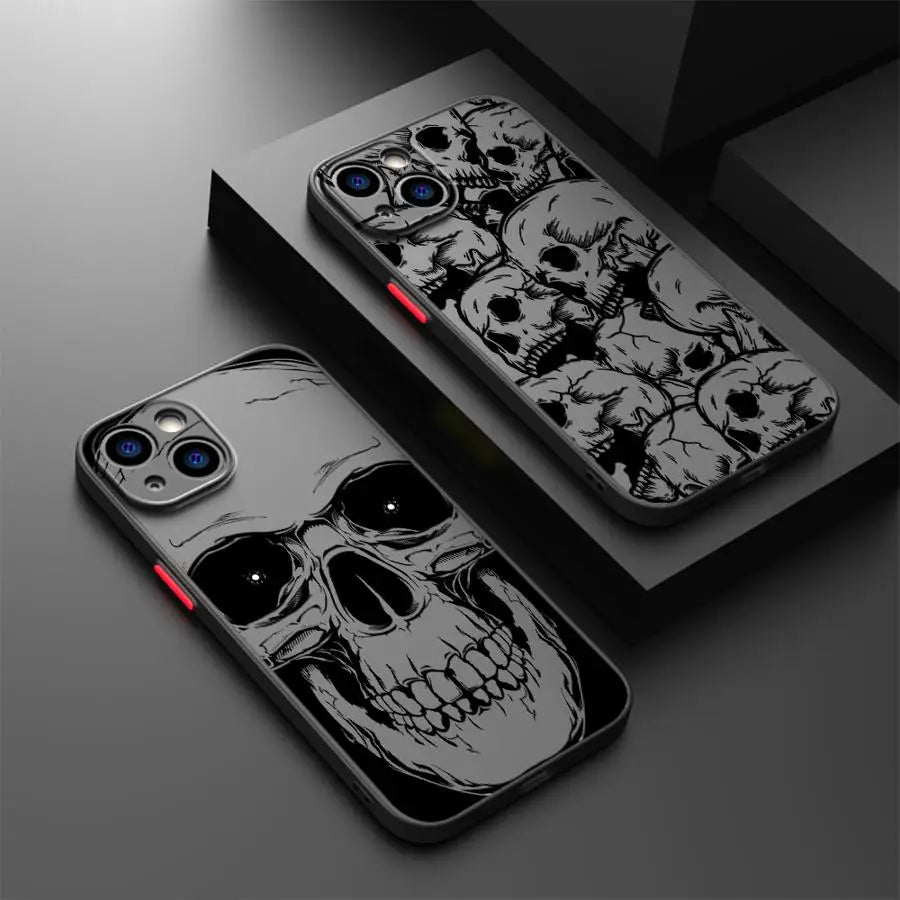 Four Spooky Skull Patterns Phone Case for iPhone 