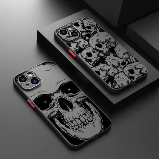 Four Spooky Skull Patterns Phone Case for iPhone 
