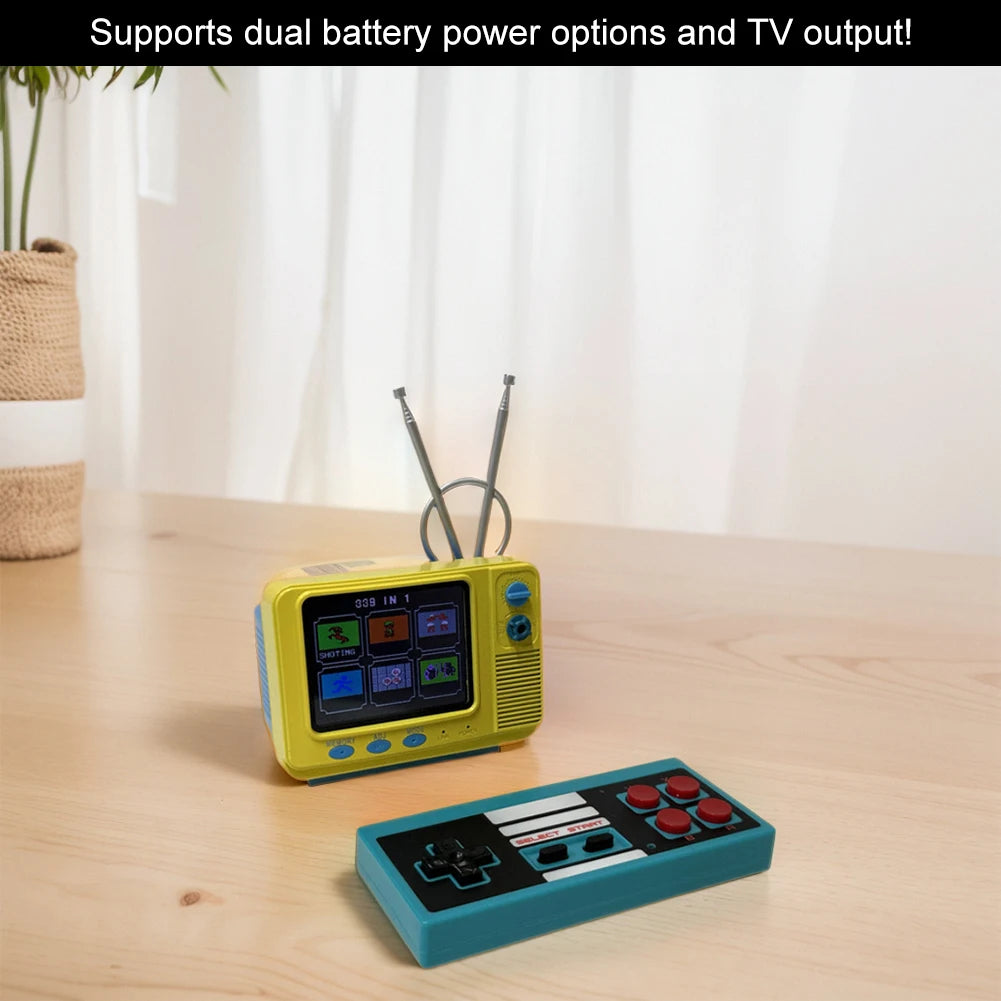 Experience Nostalgia with the Handheld Game Console: Mini TV Style 3.0-Inch Large Screen Featuring 339 Built-In Classic Games - Ideal Gift for Kids & Adults!