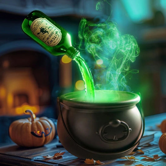Enchanting Black Wizard Bowl with Magic Float Bottle & Diffuser – Perfect for Halloween Parties and Spooky Home Decor!