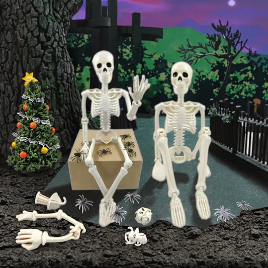 Posable Halloween Skeleton 40cm - Perfect for Haunted House Decor and Spooky Parties!