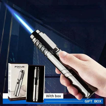 High-Performance 1800° Butane Torch Lighter - Windproof Metal Spray Gun for Outdoor Welding and Cooking