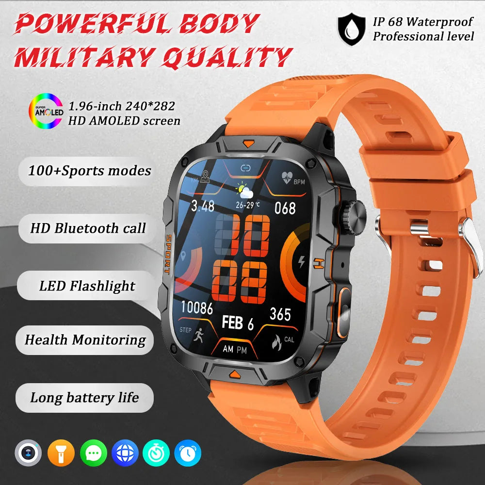 Xiaomi Military Grade Smart Watch for Men - 1.96" AMOLED, 5ATM Waterproof, Fitness Tracker with BT Call